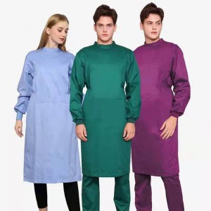 Bánnhà máy Cotton Dark Green Surgical Váy có thể giặt được