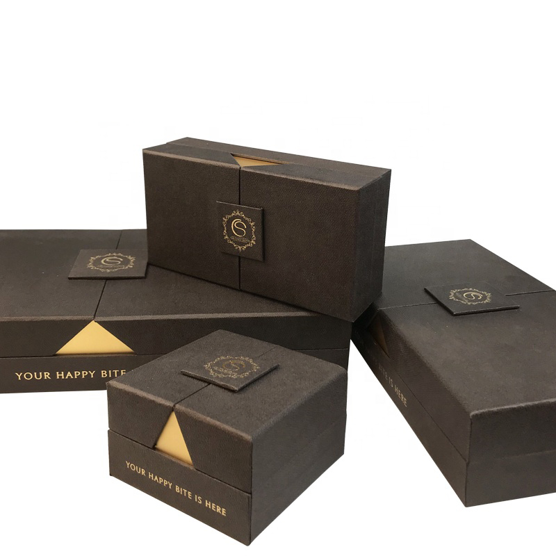 Bán buôn tùy chỉnh Luxury Black Chocolate Bar Box Bao bì cho hộp quà tặng