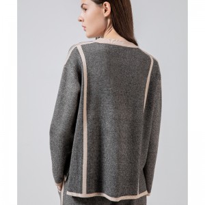 Bộ vải lanh dệt kim thời trang thông thường gồm hai mảnh 68008#