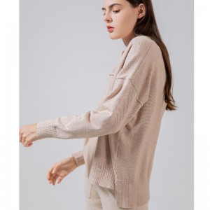 Xu hướng thời trang Giải trí đơn giản Joker Cơ bản Lapel đan áo khoác đơn 68057#