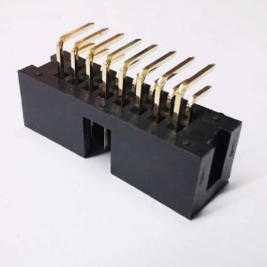 2x8P 2.54mm Pitch góc phải hộpnhúng hộpnữ Ổ cắmnữ