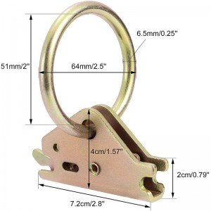 Thép E-Track O Ring Tie Down Neo cho hệ thống Tiedown theo dõi điện tử trong xe tải rơ moóc bọc kín cho điều khiển hàng hóa&Mount Surface Mount