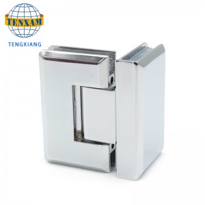 90 độ Hiển thị bản lề cửa kính Kẹp phòng tắm bằng thép không gỉ