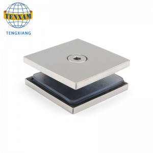 Nhà sản xuất Trung Quốc Glass Giữ clip Chrome 2 * 2 inch Clip Cửa kính bằng kính Kẹp Cửa&Cửa sổ Bản lề Tiêu chuẩn phòng tắm kính 8-12mm