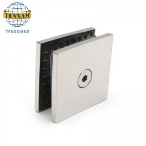 Nhà sản xuất Trung Quốc Glass Giữ clip Chrome 2 * 2 inch Clip Cửa kính bằng kính Kẹp Cửa&Cửa sổ Bản lề Tiêu chuẩn phòng tắm kính 8-12mm