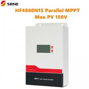 SRNE MPPT 60A 12V 24V 36V 48V 48V Bộ điều chỉnh sạc điệnnăng lượng mặt trời tự động Bộ điều khiển tối đa 150V Bảng điều khiển Parallel Đầu vào HF4860N15