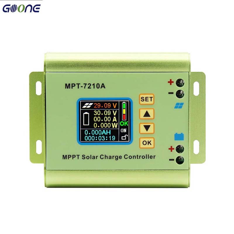 MPT7210A MPPT LCD Bảng điều khiển sạcnăng lượng mặt trời Bộ điều khiển hợp kimnhôm Bộ điều chỉnhnăng lượng mặt trời cho Pin Lipo Sản lượng 600W 24V 36V 48V 60V 72V