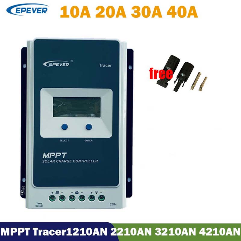 Epever MPPT Tracer 12V 24V 40A 30A 30A 10A Bộ điều khiển sạcnăng lượng mặt trời Bảng điều khiển màn hình LCD cho pin lithium axit chì