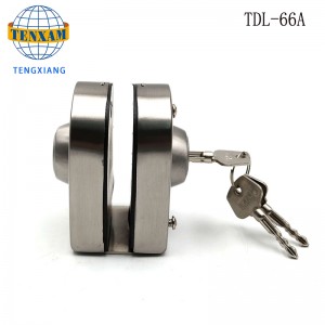 Phòng tắm khách sạn không khung cửa kính khóa đôi thép không gỉ cửa kính chốt 8 ~ 12 mm khóa cửa kính trượt