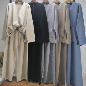 Áo len len đơn giản thời trang hai mảnh cardigannhỏ bộ 69059#