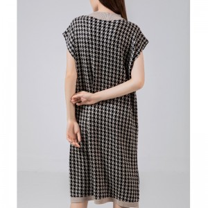 Thời trang giản dị áo len len đơn giảnngàn chim Vỏ mộtnửa cổ áo vest 69065#