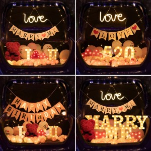 Bảng chữ cái tùy chỉnh Số Ả Rập Marquee Đèn 3D Led Letter Sign Night Lightngoài trời cho Bar Hotel Wedding Festival Trang trí