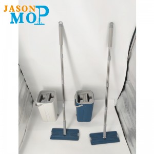 2021NEW Thép không gỉ có thể tháo rời Cực Xử lý Lau để bóp MOP làm sạch phẳng vớinắp hệ thống xô