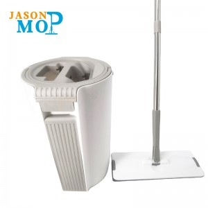 Tay cầm bằng thép không gỉ có thể tháo rời Magic Wash Mop Squeeze Flat Cleaning Mop With Bucks
