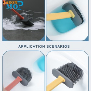 Bàn chảinhà vệ sinh bằngnhựa làm sạch gia dụng JASON Bàn chải vệ sinh bằng silicon mềm phẳng với