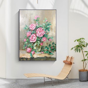 Nhà máy Bán buôn Hoa tinh khiết vẽ tay acrylic Canvas-Tranh Trang trí tường Tóm tắt Tác phẩmnghệ thuật Canvas Dầu cho phòng khách