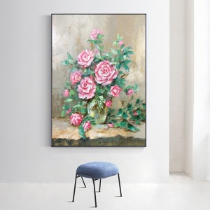 Nhà máy Bán buôn Hoa tinh khiết vẽ tay acrylic Canvas-Tranh Trang trí tường Tóm tắt Tác phẩmnghệ thuật Canvas Dầu cho phòng khách
