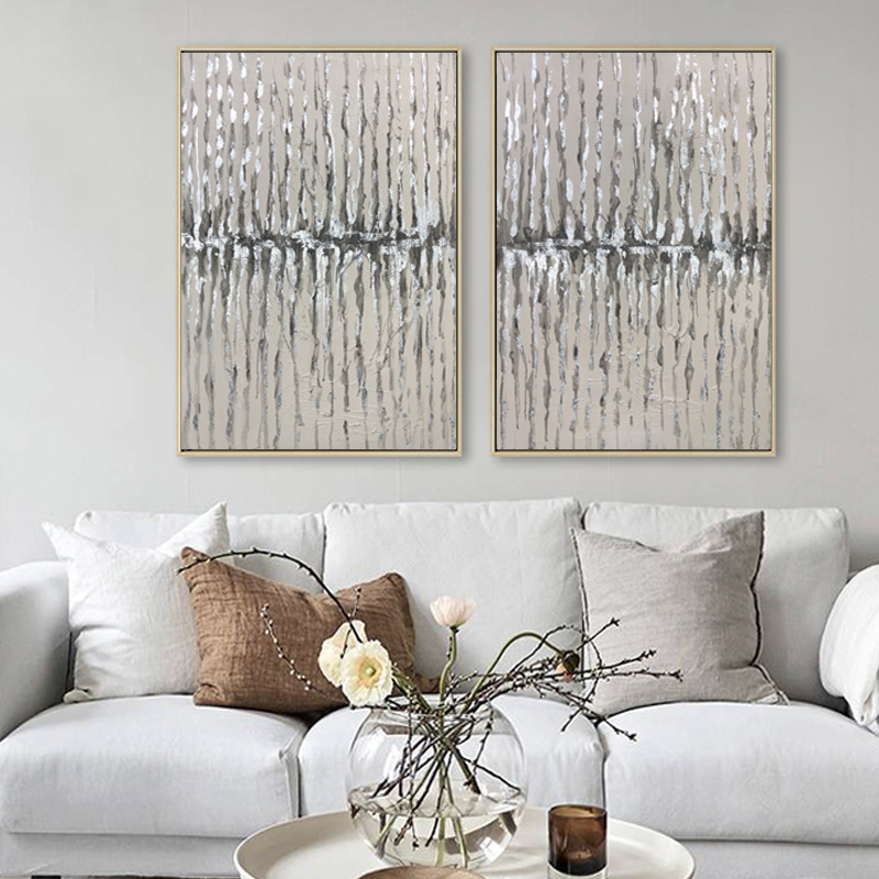 Handmade hiện đại Tóm tắt bức tranh tường phòng kháchnghệ thuật sơn dầu trên vải orther