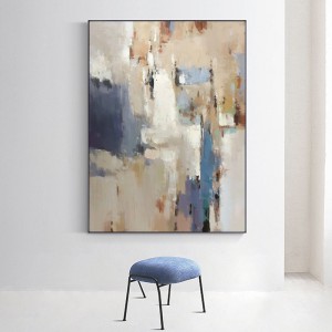 Vẽ tay trang trínhà kích thước lớn bức tranh tường đầy màu sắc trừu tượng vảinghệ thuật sơn dầu