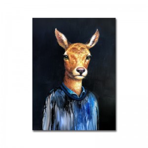 100% Handmade Oil Tranh động vật trang trínhà trừu tượng Canvasnghệ thuật đương đại