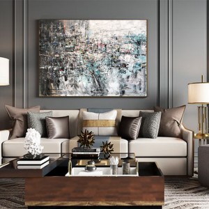 Mới đến 100% Handmade Đương đại Tóm tắt Tranh sơn dầu Trang chủ Văn phòng Trang trí Nghệ thuật Công việc