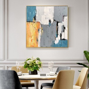 Thiết kế mới hoàn toàn vẽ tay Vàng lánghệ thuật Tóm tắt Canvas sơn dầu trên vải co giãn