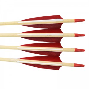Elongngoài trời 110260-01 28 inch Mũi tên bằng gỗ với Thổ Nhĩ Kỳ Feather bắn cung và săn bắn