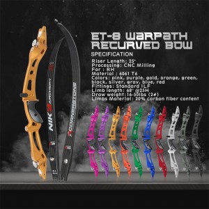 Nika Archery 68inch recurve Bow với carbon carbon cho bắn súng thể thaongoài trời