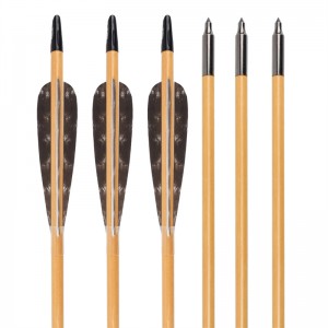 Elongngoài trời 117025-01 OD8mm 32 inch mũi tên gỗ bắn cung truyền thống bắn cung