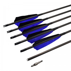 Elongngoài trời 114454 ID6.2mm SP500 30inch sợi carbon mũi tên Thổ Nhĩ Kỳ Feather bắn cung bắn cung