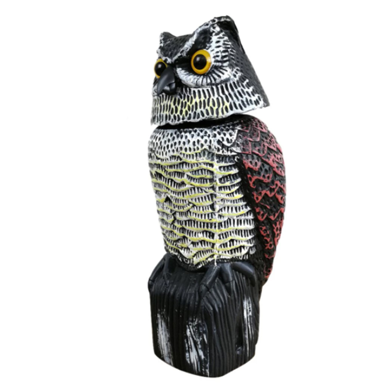 Bird Realistic Scarer Owl Scarecrow với đầu xoay và âm thanh cho sân vườn Khướcngoàingoài trời Kiểm soát dịch hạingoài trời