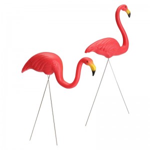 Pink Flamingonhựa Yard Garden Lawn Art Đồ trang trí Retro Toy Decor