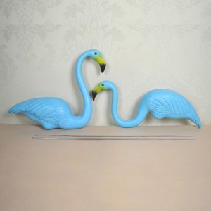 Mô phỏngnhựa Blue Flamingo Birds Làm vườn Trang trí động vật Đồ dùngngoài trời