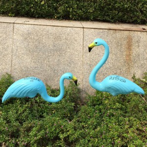 Mô phỏngnhựa Blue Flamingo Birds Làm vườn Trang trí động vật Đồ dùngngoài trời
