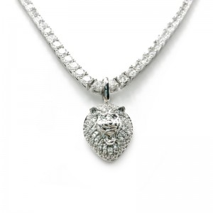 Mặt dây chuyền mạ vàng cánhân mạ vàng thật với vòng cổ chuỗi Cuba (nhỏ)