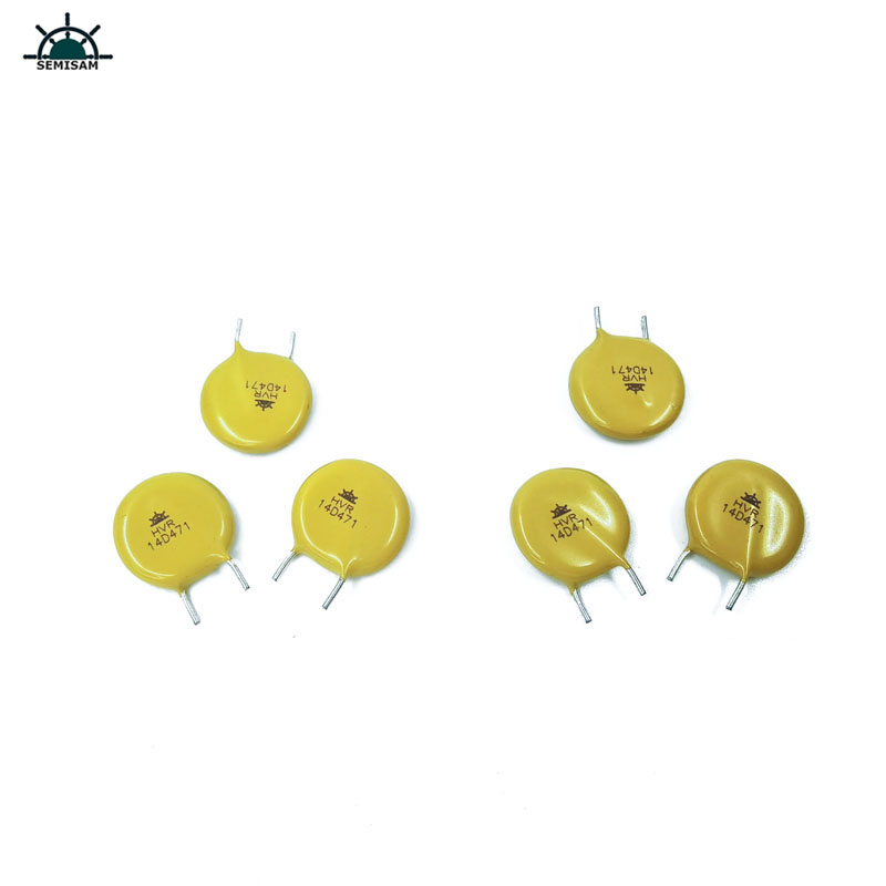 Thành phần điện tử Trung Quốc, điện trở MOV màu vàng14mm 14D471 470V ZOV Varistor Mov 5mm