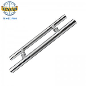 Ống tròn hiện đại tùy chỉnh H loại thép không gỉ trượt kéo phụ phụ kiện phòng tắm vòi hoa sen cửa kính xử lý