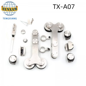 Bán sản phẩm hot Treo bánh xe thép không gỉ Cửa kính theo dõi Hệ thống cửa trượt