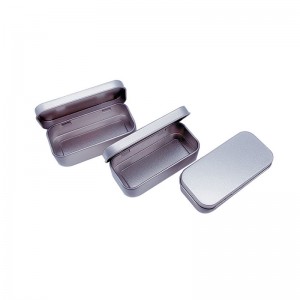 Hộp kim loạinhỏ Frosted Hộp thiếc vớinắp 80 * 38 * 20 mm