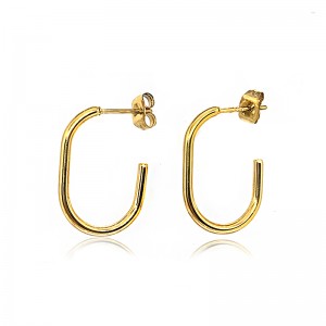 Thép không gỉ chân không mạ vàng 18k/14k bông tai hoop
