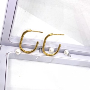 Thép không gỉ chân không mạ vàng 18k/14k bông tai hoop