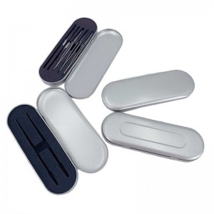 Quà tặng Hộp thủ công kim loại Hộp thiếc với bản lề 175 * 60 * 18mm