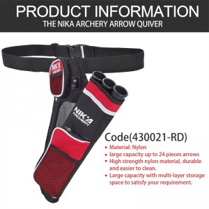 Nika Bắn cung 430021 Rh Màu đỏ 3 Tube Hip River Hunting Đào tạo Bắn cung Mũi tên Người giữ Hương Băng thắt lưng Treo mục tiêu
