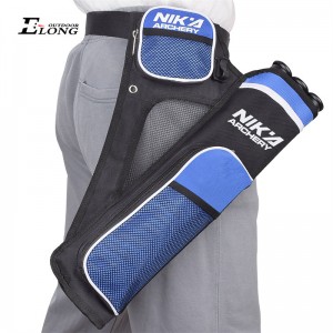 Nika Bắn cung 430021 RH Bắn cung màu xanh lam để giữ mũi tên 3 ống hip run rẩy huấn luyện bắn cung mũi tên run rẩy