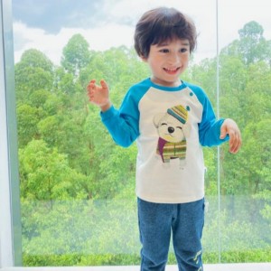 Dệt kim dài tay dệt kim quần cotton