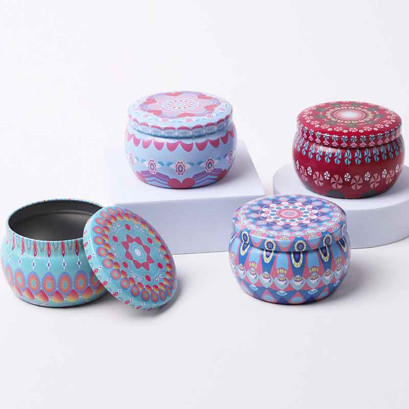 Candle Jar Frosted Metal Can Candy Bao bì Tin 77 * 50mm
