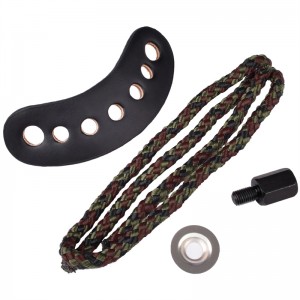 Elongngoài trời 470017 cổ tay sling màunâu da kim loại gromet cho bắn cung hợp chất bắn cung