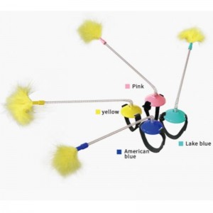 Nhà máy cung cấp trực tiếp vậtnuôi, mèo tự chữa lành đồ chơi mèo cổ áo đồ chơi mùa xuân với vòi để trêu chọc mèo