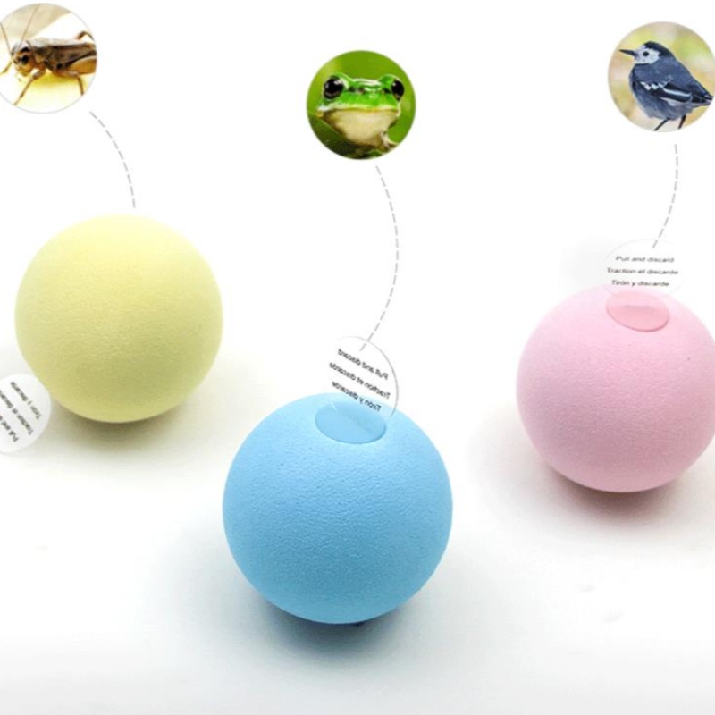 Amazon New Pet Gravitational Gọi Ball Cat Self-Hey Chốngnhàm chán cung cấp trêu chọc mèo Mint Ball Sound Toy