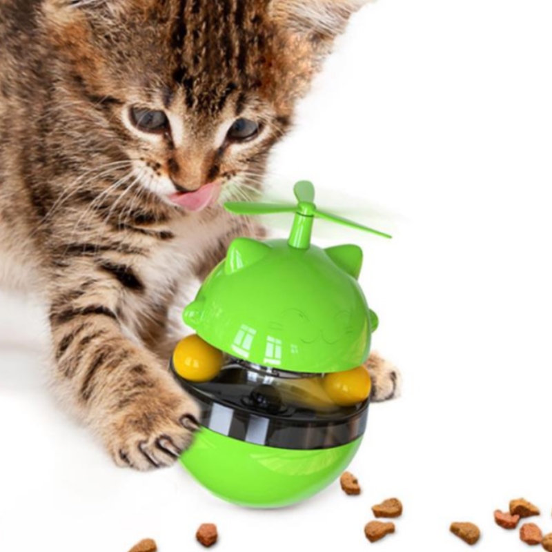 Mẫu miễn phí Amazon Cat Đồ chơi thú cưng Đồ dùng bàn xoay Đồ chơi Rò rỉ Thực phẩm Bóngngộnghĩnh Cat Stick Tự thưởng thức Đồ chơi mèo